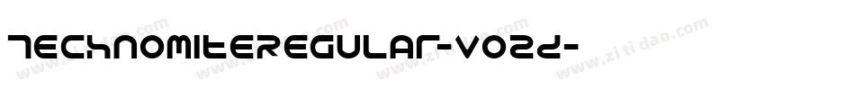 TechnomiteRegular-vOzD字体转换