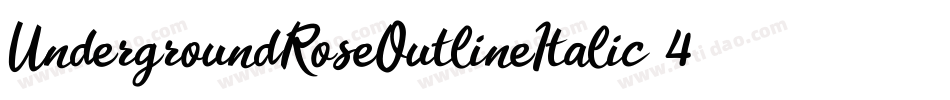 UndergroundRoseOutlineItalic-4A8p字体转换