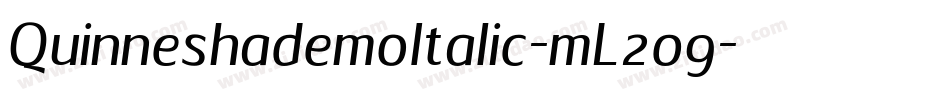 QuinneshademoItalic-mL209字体转换
