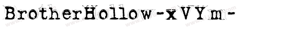 BrotherHollow-xVYm字体转换
