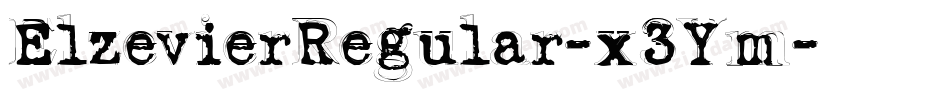 ElzevierRegular-x3Ym字体转换