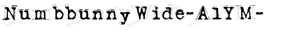 NumbbunnyWide-A1YM字体转换