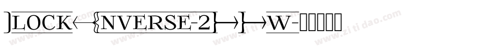 BlockInverse-2XXw字体转换