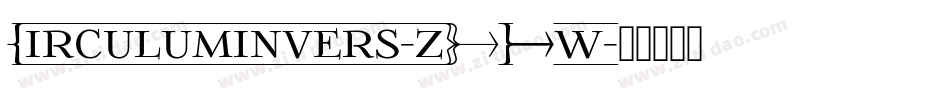 Circuluminvers-zJXw字体转换
