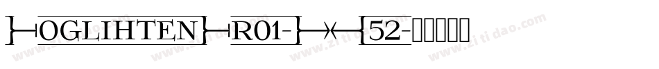 FoglihtenFr01-XW52字体转换