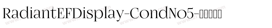 RadiantEFDisplay-CondNo5字体转换