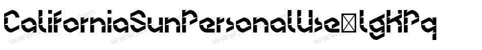 CaliforniaSunPersonalUse-lgKPq字体转换