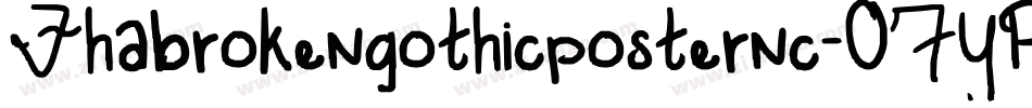 Fhabrokengothicposternc-07YP字体转换