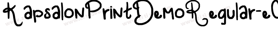 KapsalonPrintDemoRegular-e0Yp字体转换
