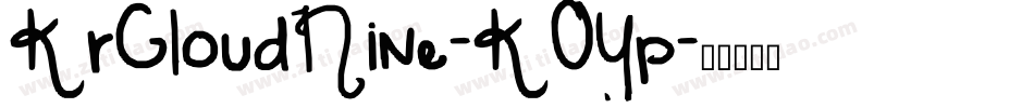 KrCloudNine-K0Yp字体转换