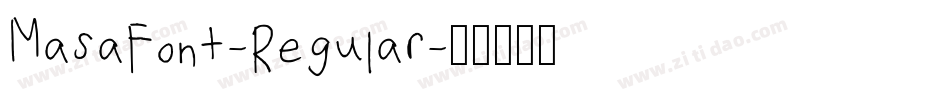 MasaFont-Regular字体转换