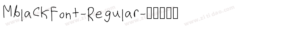 MblackFont-Regular字体转换