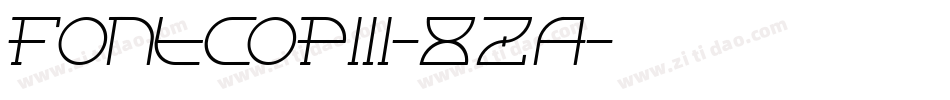 FontcopIii-8zA字体转换