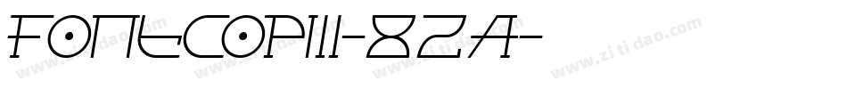 FontcopIii-8zA字体转换
