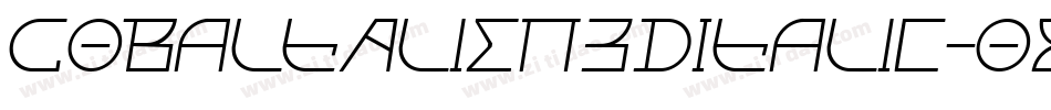 CobaltAlien3DItalic-o8ZA字体转换
