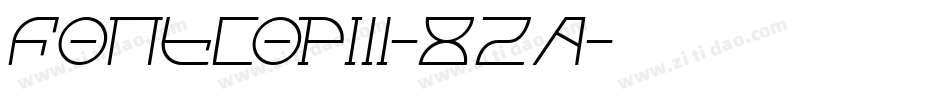 FontcopIii-8zA字体转换