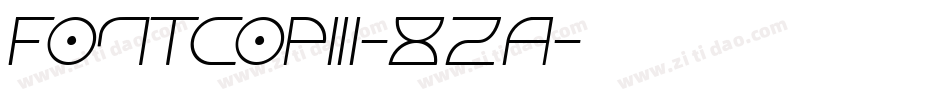 FontcopIii-8zA字体转换