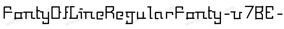 FontyOfLineRegularFonty-v7BE字体转换