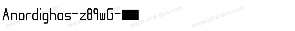 Anordighos-z89wG字体转换