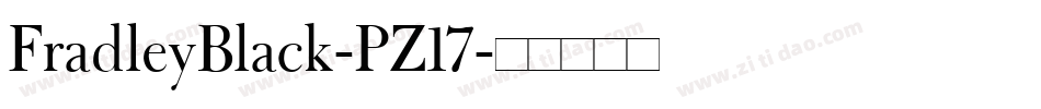 FradleyBlack-PZ17字体转换