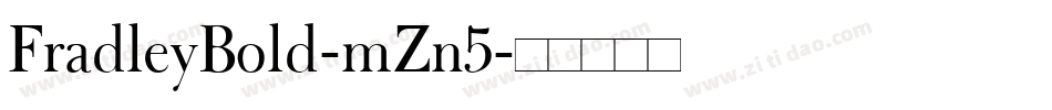 FradleyBold-mZn5字体转换