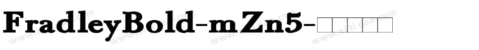 FradleyBold-mZn5字体转换