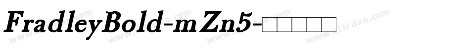 FradleyBold-mZn5字体转换