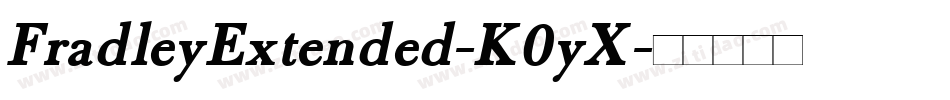 FradleyExtended-K0yX字体转换