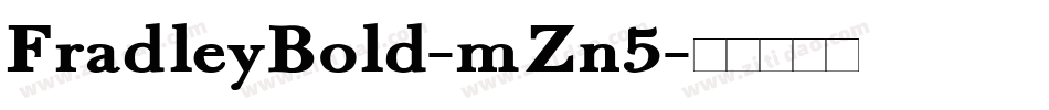 FradleyBold-mZn5字体转换