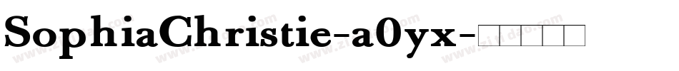 SophiaChristie-a0yx字体转换