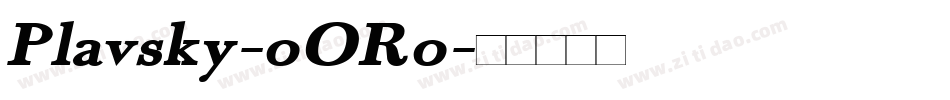Plavsky-oORo字体转换