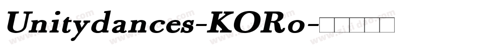 Unitydances-KORo字体转换
