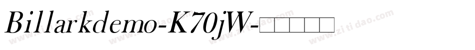 Billarkdemo-K70jW字体转换