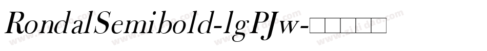 RondalSemibold-lgPJw字体转换