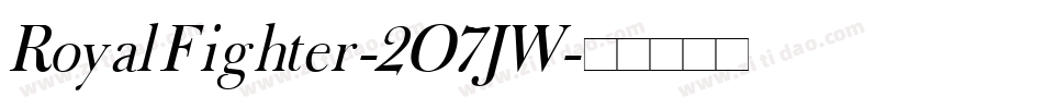 RoyalFighter-2O7JW字体转换
