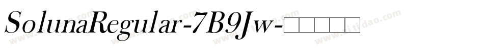 SolunaRegular-7B9Jw字体转换