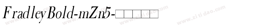 FradleyBold-mZn5字体转换