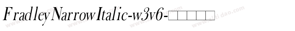 FradleyNarrowItalic-w3v6字体转换