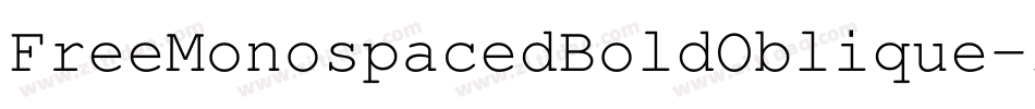 FreeMonospacedBoldOblique-lL15字体转换