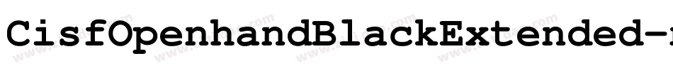 CisfOpenhandBlackExtended-n5vP字体转换