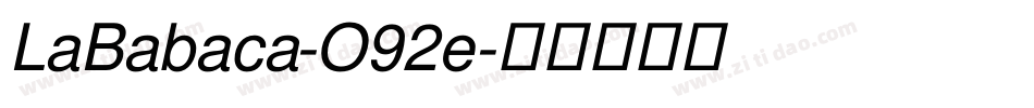 LaBabaca-O92e字体转换