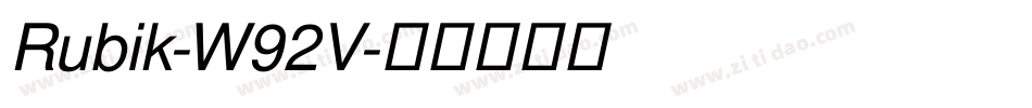 Rubik-W92V字体转换