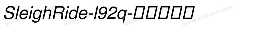 SleighRide-l92q字体转换