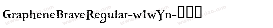 GrapheneBraveRegular-w1wYn字体转换