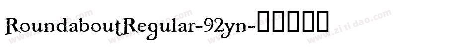 RoundaboutRegular-92yn字体转换