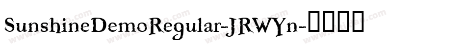 SunshineDemoRegular-JRWYn字体转换