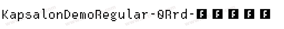 KapsalonDemoRegular-0Rrd字体转换