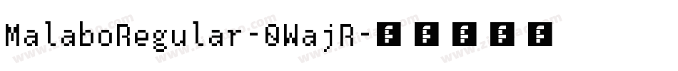 MalaboRegular-0WajR字体转换