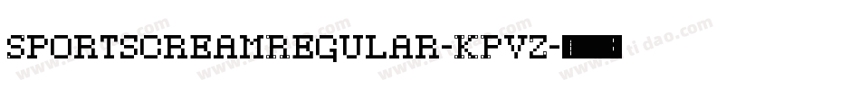 SportscreamRegular-KPvZ字体转换