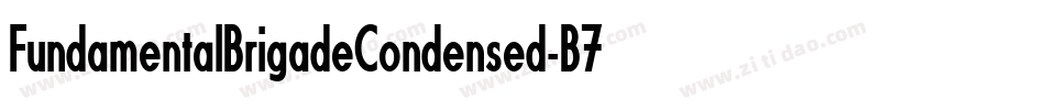 FundamentalBrigadeCondensed-B7gn字体转换